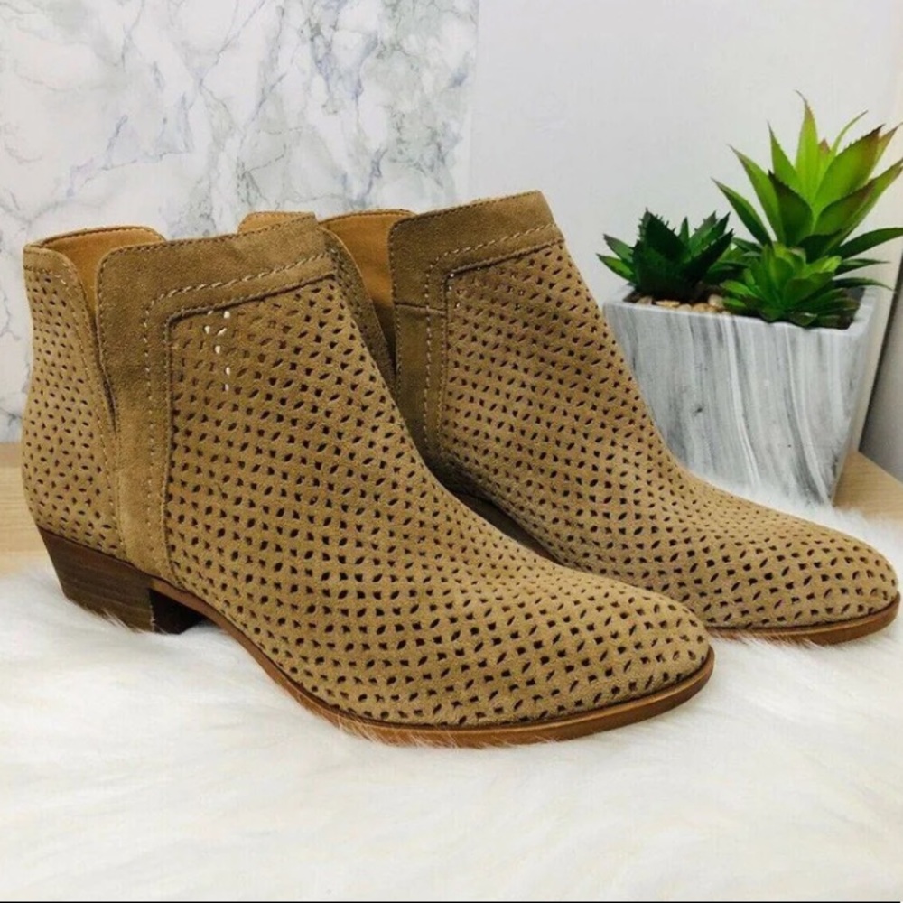Lucky Brand Braylie Ankle Booties Brown Size 10